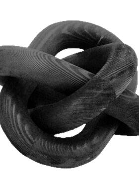 简约碳化木几何摆件套环装饰摆设客厅玄关展厅酒店软装桌面装饰品