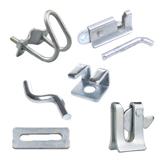 母猪产床限位栏养猪设备定位栏保育床配件碰锁门扣门锁地脚板吊板