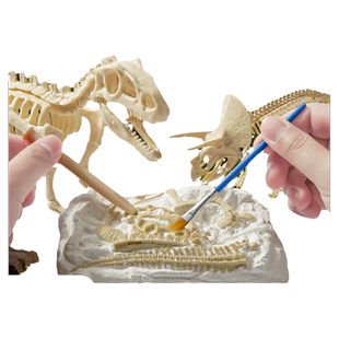 恐龙化石考古挖掘玩具儿童男孩寻宝骨架挖宝石敲宝藏盲盒手工礼物