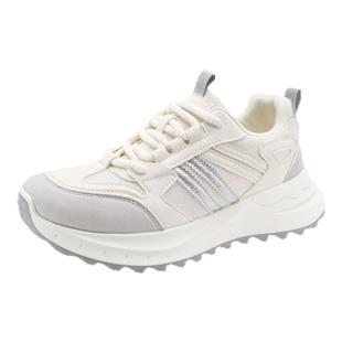 FOXER小个子内增高网面鞋女2025新款夏轻便透气不累脚休闲运动鞋