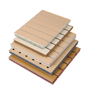 木质吸音板竹木纤维墙面装饰板影音室幼儿园会议室陶铝穿孔隔音板