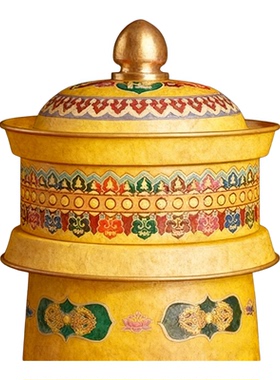 药师观音藏传插电唐多括罗五行电动转金轮财神绿度母文殊装饰摆件