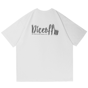 DICEOFF幻影直喷印花宽松潮牌休闲日系t恤纯棉重磅短袖男女