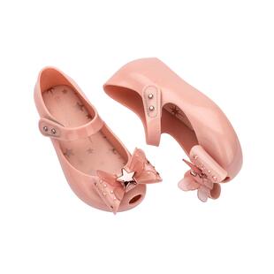 Melissa小童秋季可爱卡通童趣休闲平底鱼嘴单鞋果冻鞋35725