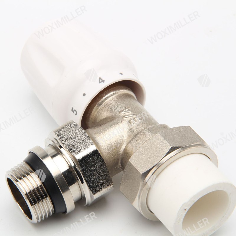 暖气片温控调节阀  专用角式黄铜PPR单向二通阀米勒