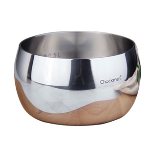 Chockmen 18-10三层钢法海碗钢钵煮面煮泡面碗料理碗冷面碗电磁炉