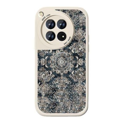 复古图腾适用一加ace3手机壳新款1+ace2pro小羊皮12十oneplus小众11情侣2V防摔竞速版艺术创意高级感女套