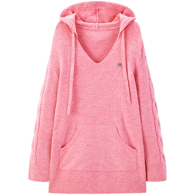 太平鸟冬季宽松都市假两件毛织连衣裙A3FAE4323