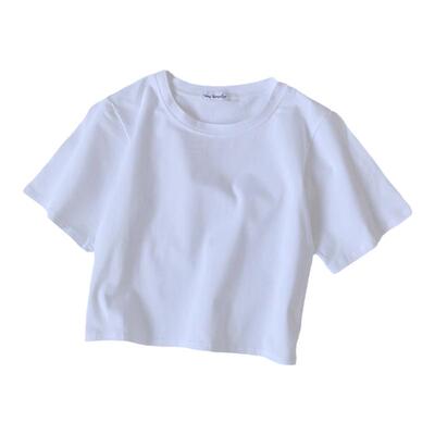 短袖韩版露脐纯棉女新款