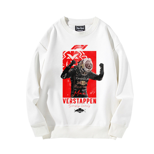 max维斯塔潘红F1赛车牛方程式粉丝定制圆领卫衣秋冬男士加绒上衣