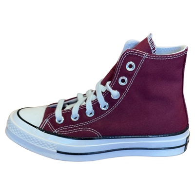 匡威1970s酒红高帮透气帆布鞋