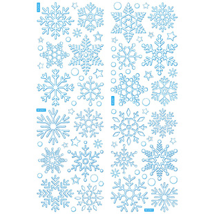 圣诞节装饰雪花贴纸店铺橱窗玻璃门贴画元旦新年装扮仿立体窗花贴