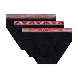 EMPORIO ARMANI/阿玛尼秋冬新款男性感三角内裤三条套装轻奢礼物