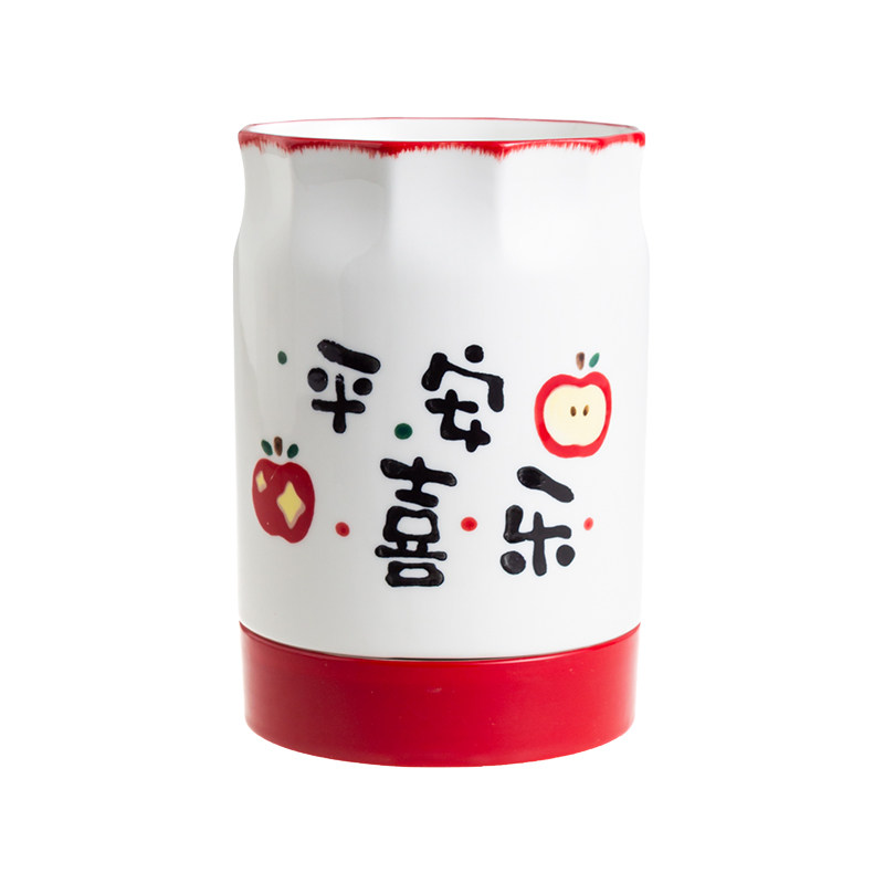 陶瓷餐具收纳筒沥水高档筷子筒