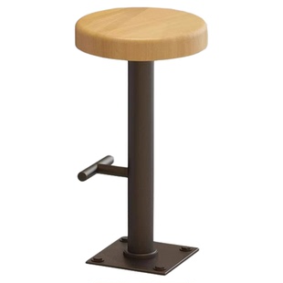 可固定地面吧台椅牢固凳子工业风咖啡厅餐饮奶茶店高脚凳铁艺椅子