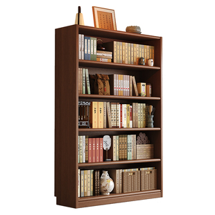 实木书柜储物柜一体靠墙格子柜客厅多层收纳展示柜落地置物书架