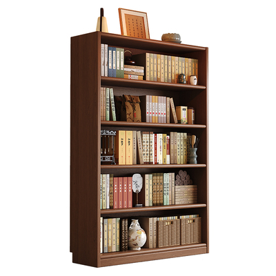 实木书柜储物柜一体靠墙格子柜客厅多层收纳展示柜落地置物书架