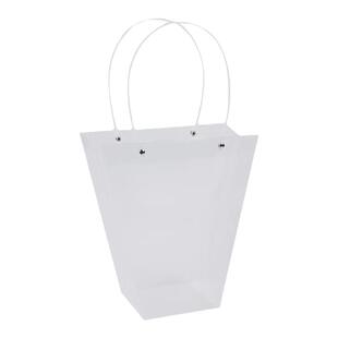 透明鲜花手提袋花束塑料手提袋鲜花包装材料装花束袋子礼品包装袋