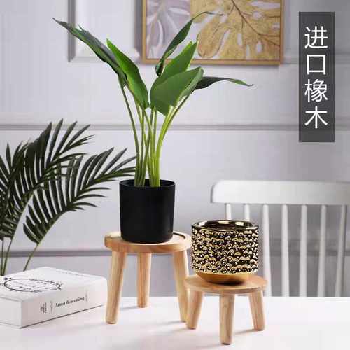 实木花架单层客厅室内装饰绿萝木架实木阳台多肉花盆架盆景底座