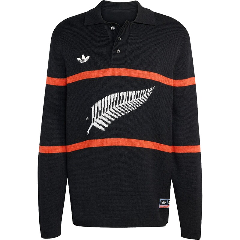 adidas阿迪达斯三叶草男子橄榄球运动休闲POLO领毛衣套头衫KG4640