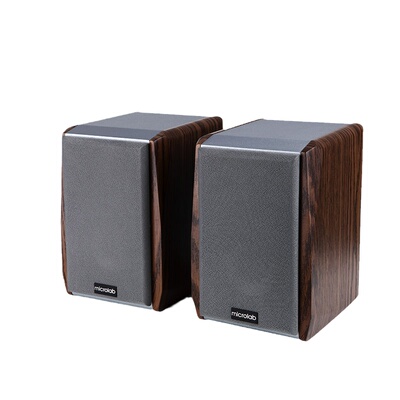 麦博音响木质2.0HIFI书架音箱