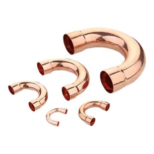 紫铜U型焊接弯头承插扩口180°铜管加厚连接弯头电气化学工业通用