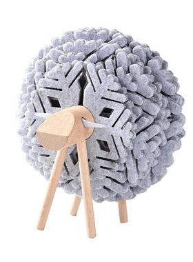 ins防滑茶杯垫办公室麋鹿摆件