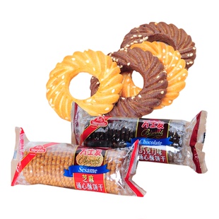 万士发通心酥饼干多口味168g袋装曲奇饼早餐童年回忆