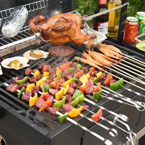 烧烤炉家用木炭大号烧烤架子别墅庭院美式烤肉炉烟熏炉闷烤bbq