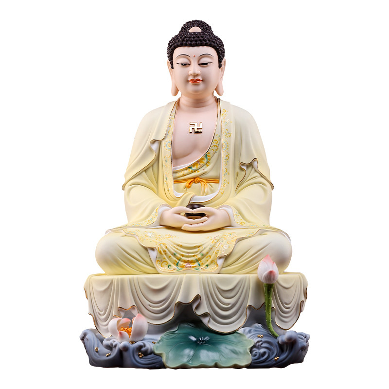 戴玉堂陶瓷摆件《慧莲如来佛》佛祖释迦牟尼佛像供奉家用客厅饰品