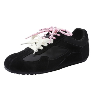 达芙妮德训鞋女款2026新款春季复古黑色德训鞋平底板鞋运动休闲鞋