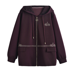 妈妈卫衣开衫外套中年女士加肥特大码胖人超好看衣服高档洋气上衣