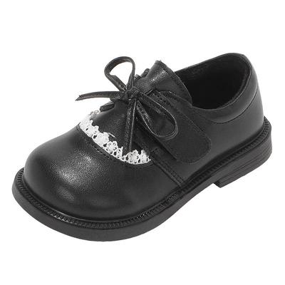 舞玛女童春秋季蝴蝶结小皮鞋