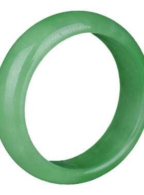 翡翠A货戒指指环扳指冰糯种阳绿