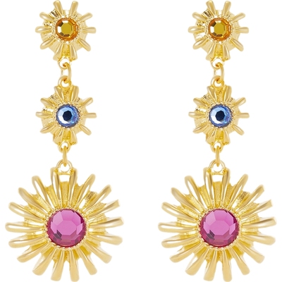 【新年礼物】KENNETH JAY LANE 女玻璃镀金耳环