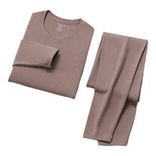 三枪男士内衣薄绒中厚款保暖内衣套装纯棉秋衣秋裤青年打底棉毛衫