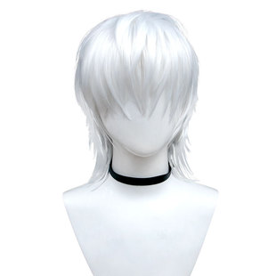 秀琴家 一方通行cos假发万用 银白蓬松反翘 收脸 魔法禁书目录