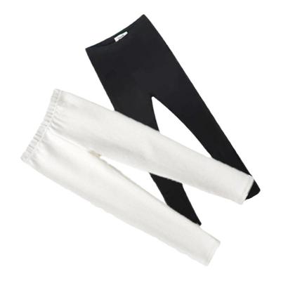 白色纯棉外穿学生加绒打底裤