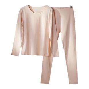 PROMAN豪门女士精梳棉磨毛薄款秋衣秋裤内衣套装打底保暖宽松纯棉