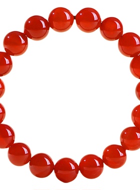龙虎山发货天然红玛瑙手串五行火女款正品本命年红色水晶手链男士