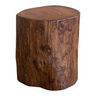 木有作为中古柚木原木墩子床头柜圆墩凳子木墩茶几沙发边几木桩桌