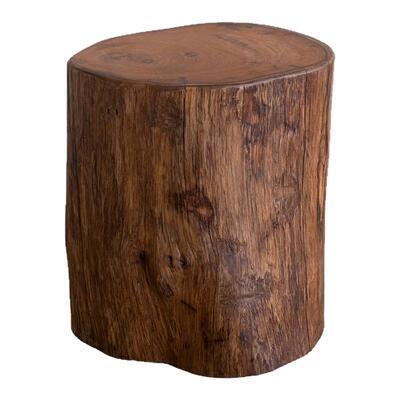 木有作为原木墩子边几缅甸柚木