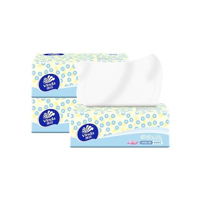 【3包亏本冲量】维达细韧3层100抽家用卫生纸巾面巾纸餐巾纸抽纸