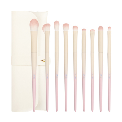 花漾奶杏粉9支化妆刷套装眼影刷遮瑕刷眼线刷初学者全套刷子工具