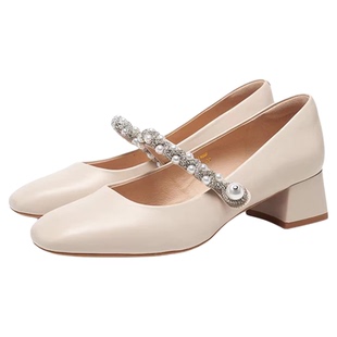 星期六玛丽珍女鞋2026春款休闲风粗跟时尚气质法式单鞋SSE1111068