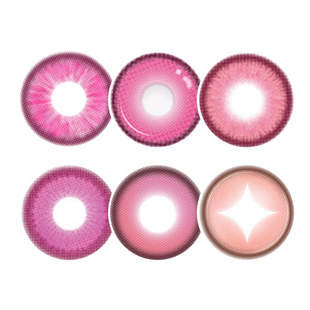 粉色美瞳cos日抛深粉玫粉千本樱粉色星云亚里亚卡芙卡小圆年云宝