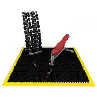 地垫拼接橡胶地板健身房力量区隔音缓冲地垫杠哑铃垫运动地板地胶