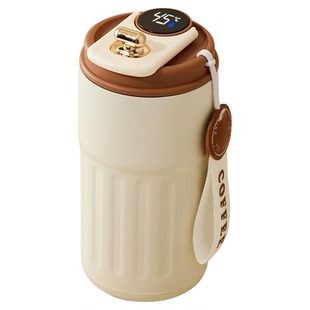 智能咖啡杯316不锈钢高颜值车载真空加厚保温杯便携随行学生水杯