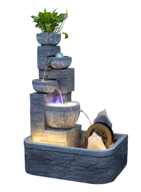 循环水客厅玄关造景室内