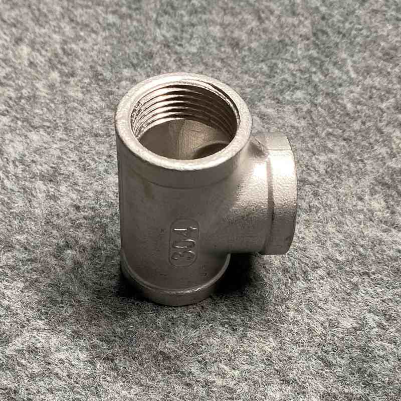 内丝三通201 304不锈钢三通精铸内螺纹三通DN15DN20DN25丝扣三通
